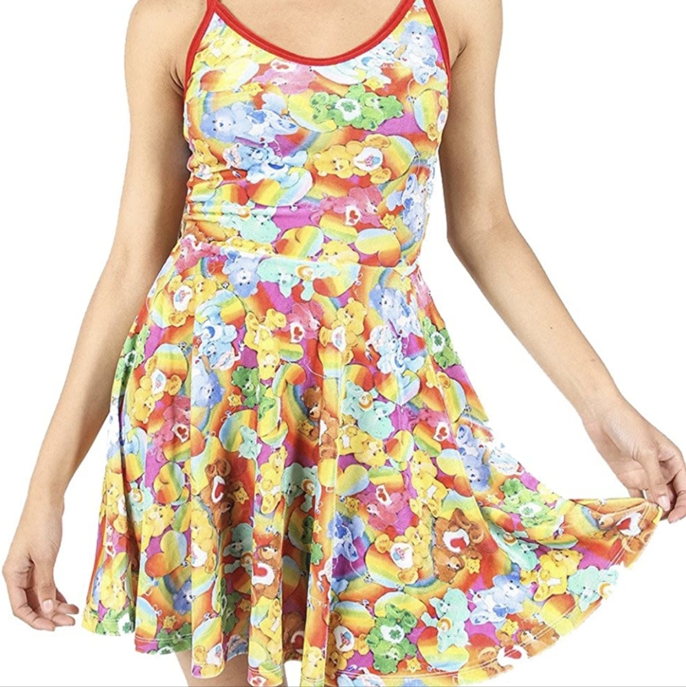NWT Care Bears Iron Fist Lots A Rainbows Dress Large